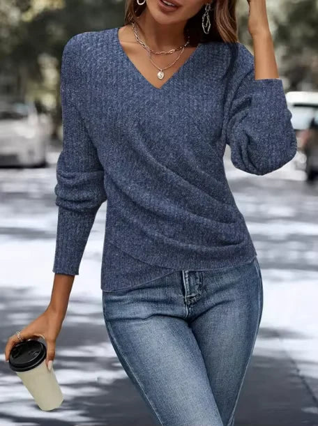 Maglione a scollo incrociato